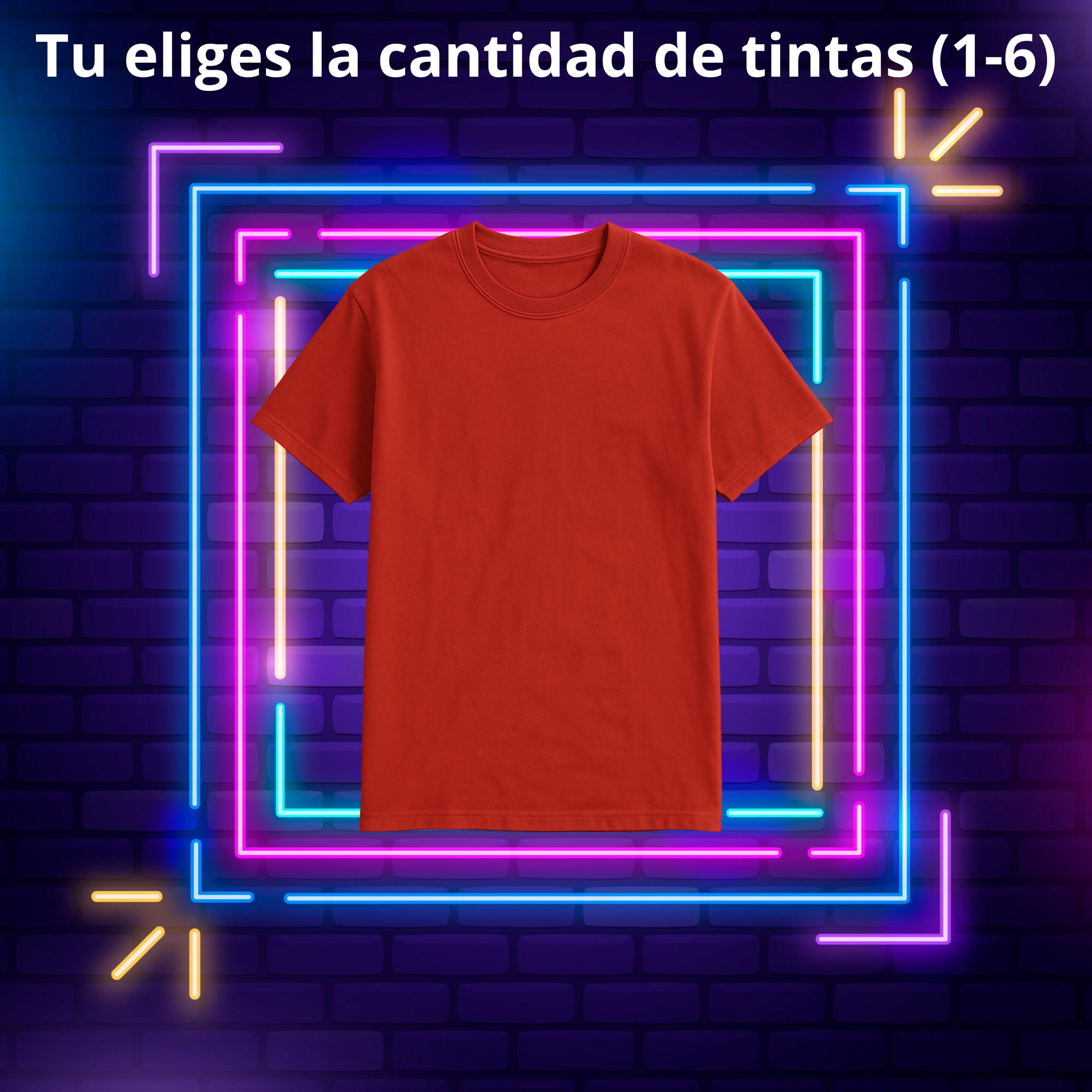 1.1 Playera 100% Personalizada con serigrafia, regular manga corta, cuello redondo
