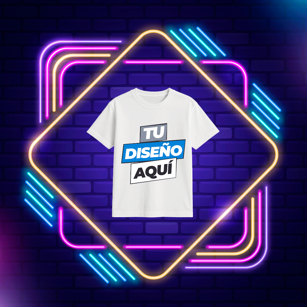 1. Playera 100% Personalizada Diseño Grande Sin Limite De Colores, Regular
