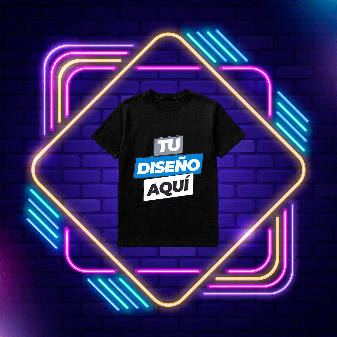 1. Playera 100% Personalizada Diseño Grande Sin Limite De Colores, Regular